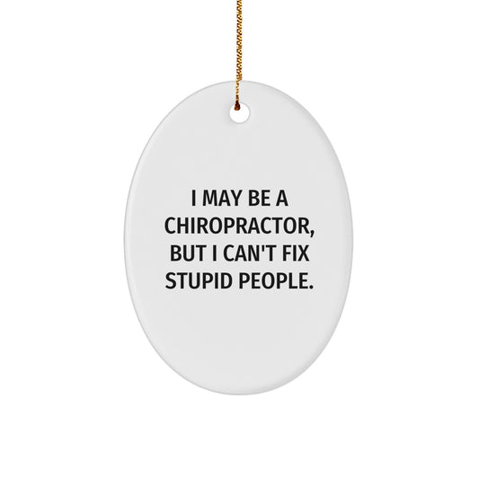 Oval Chiropractor Christmas Ornament Idea for Coworkers Gift - Image 1