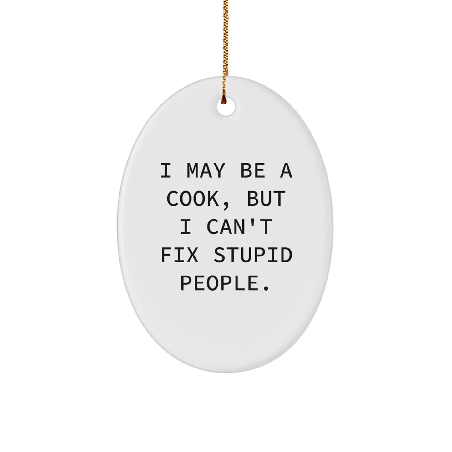 Cook Oval Ornament for Coworkers Idea Keepsake Christmas Gift - Image 1
