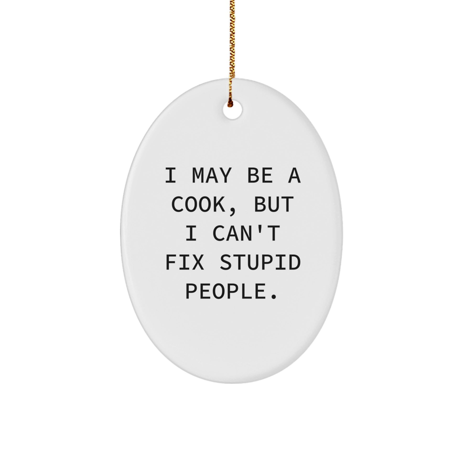 Cook Oval Ornament for Coworkers Idea Keepsake Christmas Gift - Image 1