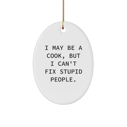 Cook Oval Ornament for Coworkers Idea Keepsake Christmas Gift - Image 1