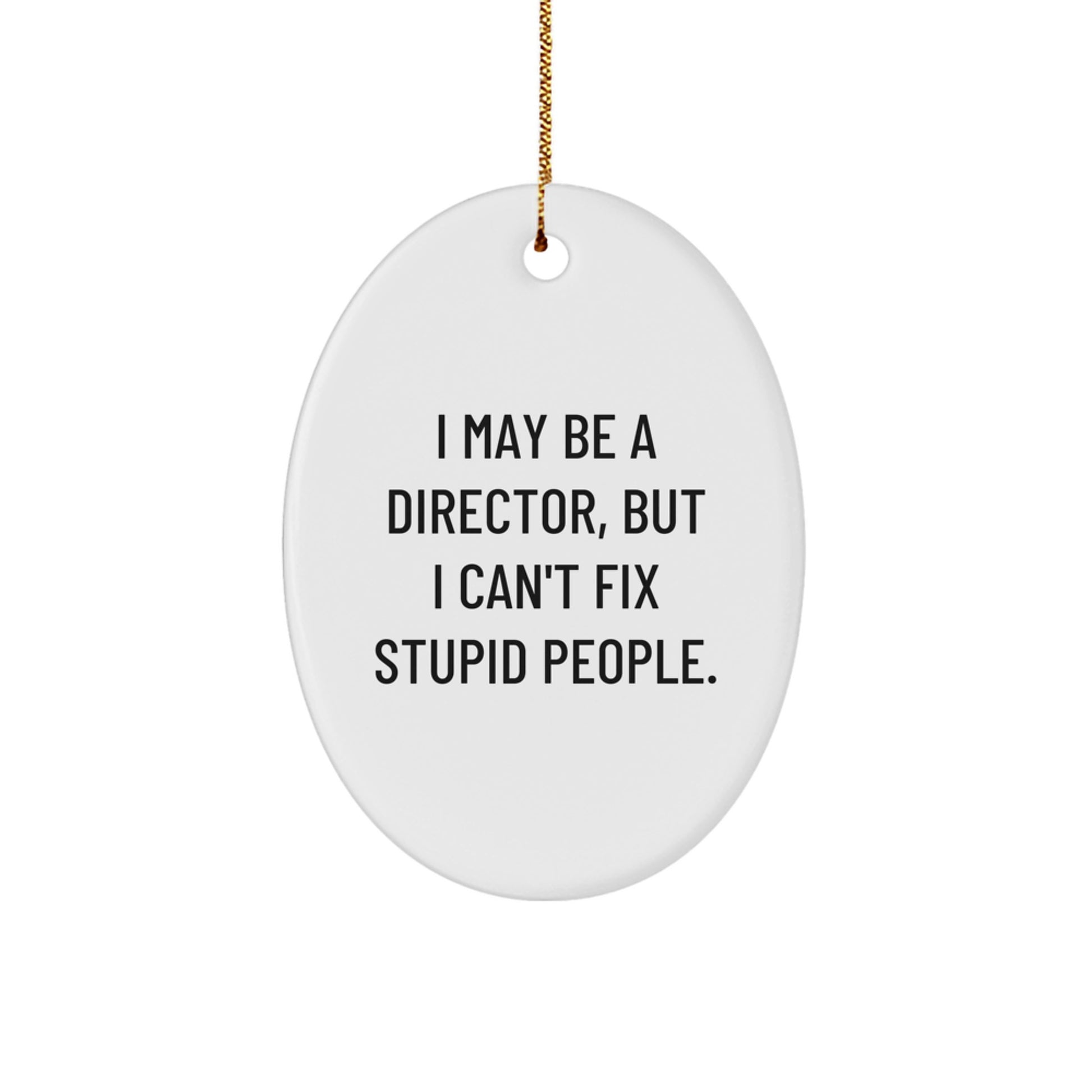 Humorous Director Oval Ornament Novelty for Friends Christmas Gift - Image 1
