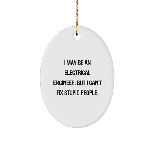 Electrical Engineer Favorite Oval Ornament for Kids Christmas Gift - Image 1