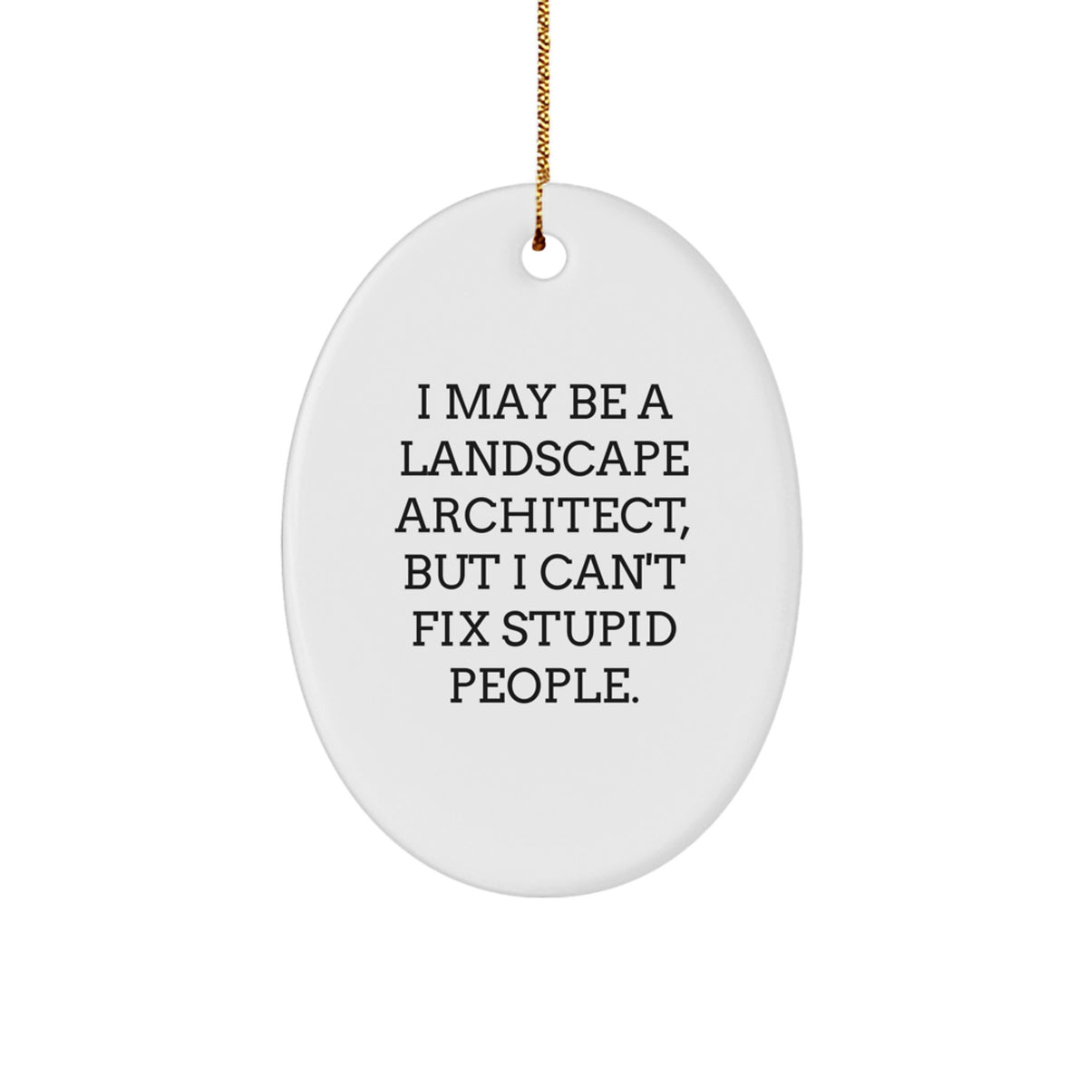Christmas Gift for Her Landscape Architect Oval Ornament Present - Image 1
