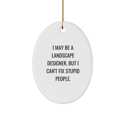 Landscape Designer Oval Ornament Keepsake for Him Christmas Gift - Image 1
