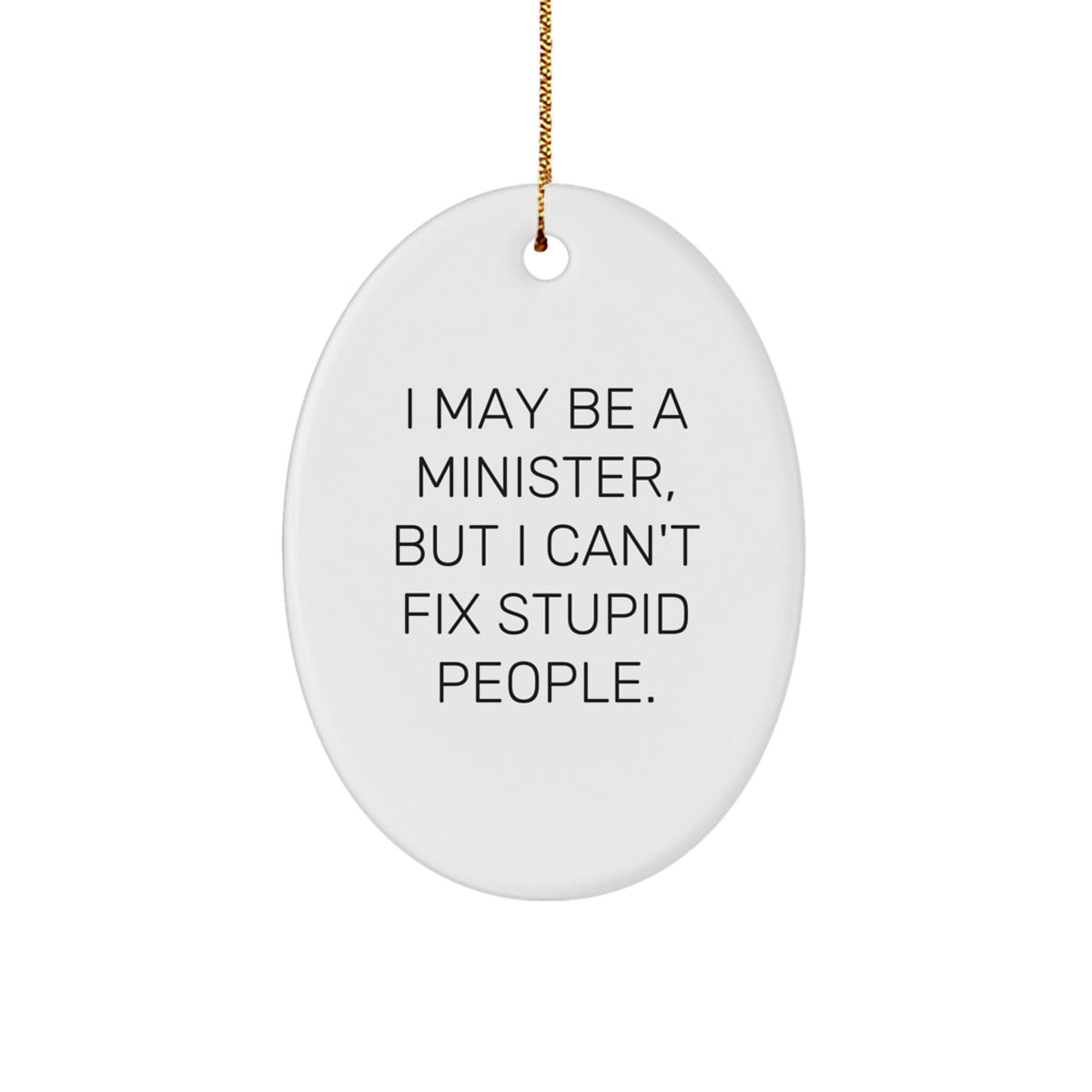 Novelty Minister Christmas Ornament for Friends Gift Humorous - Image 1