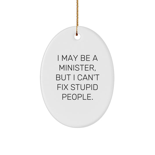 Novelty Minister Christmas Ornament for Friends Gift Humorous - Image 1
