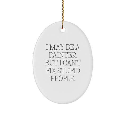 Witty Painter Christmas Ornament for Roommates Memento Gift Brightly - Image 1