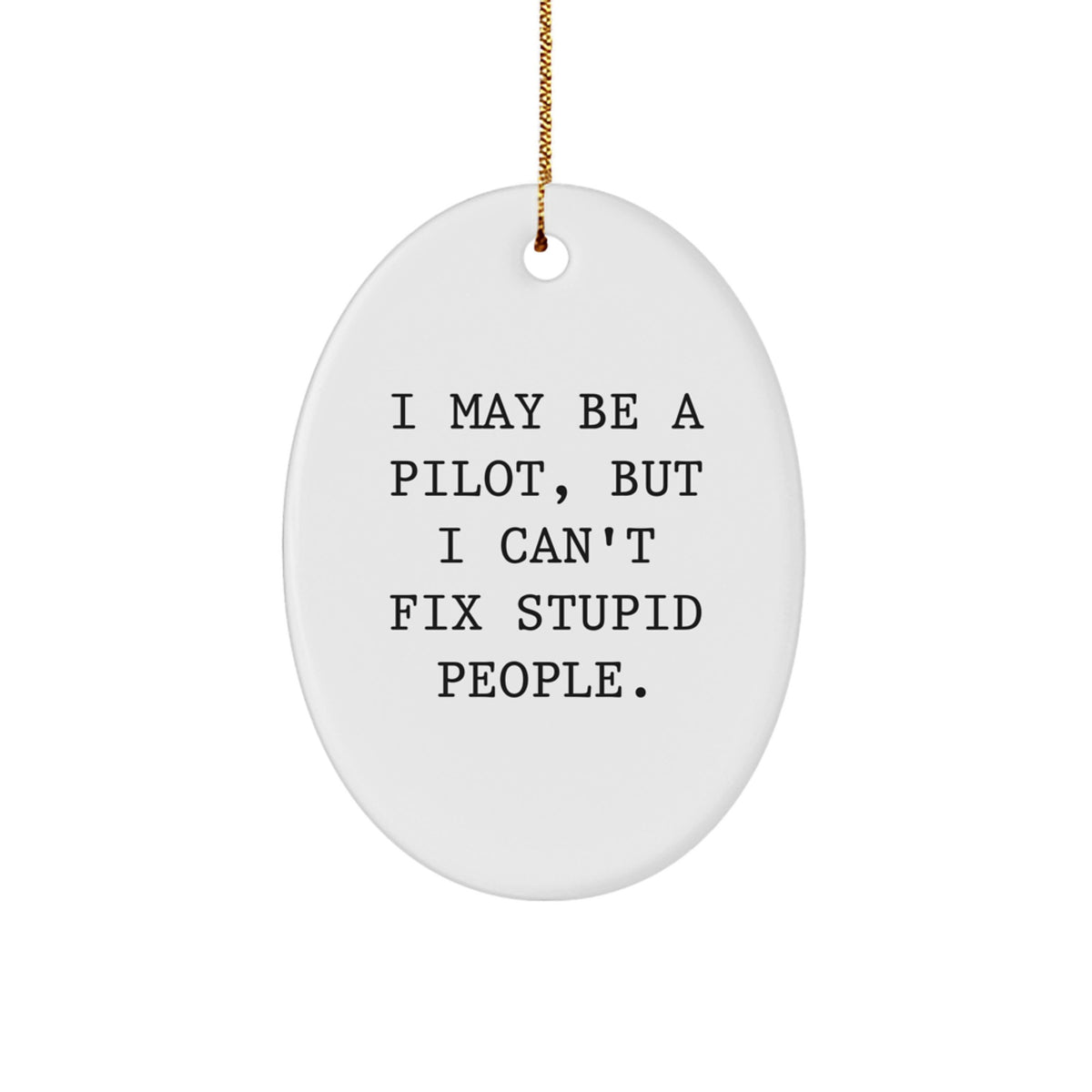 Quirky Pilot Christmas Ornament Novelty for Friends Gift Bright Fun - Image 1
