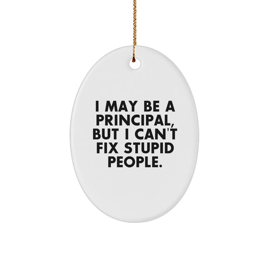 Sarcastic I May Be a Principal Christmas Ornament Gift for Friends Novel - Image 1