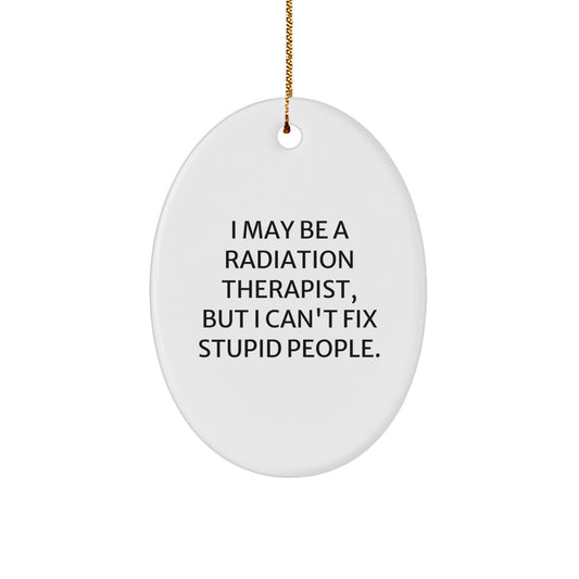 Christmas Gift Oval Ornament for Her Radiation Therapist Present - Image 1