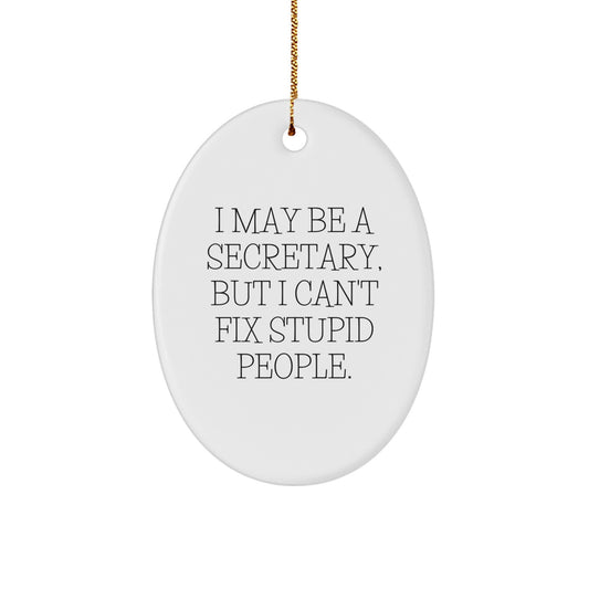 I May Be A Secretary Novelty Christmas Ornament for Friends Gift - Image 1