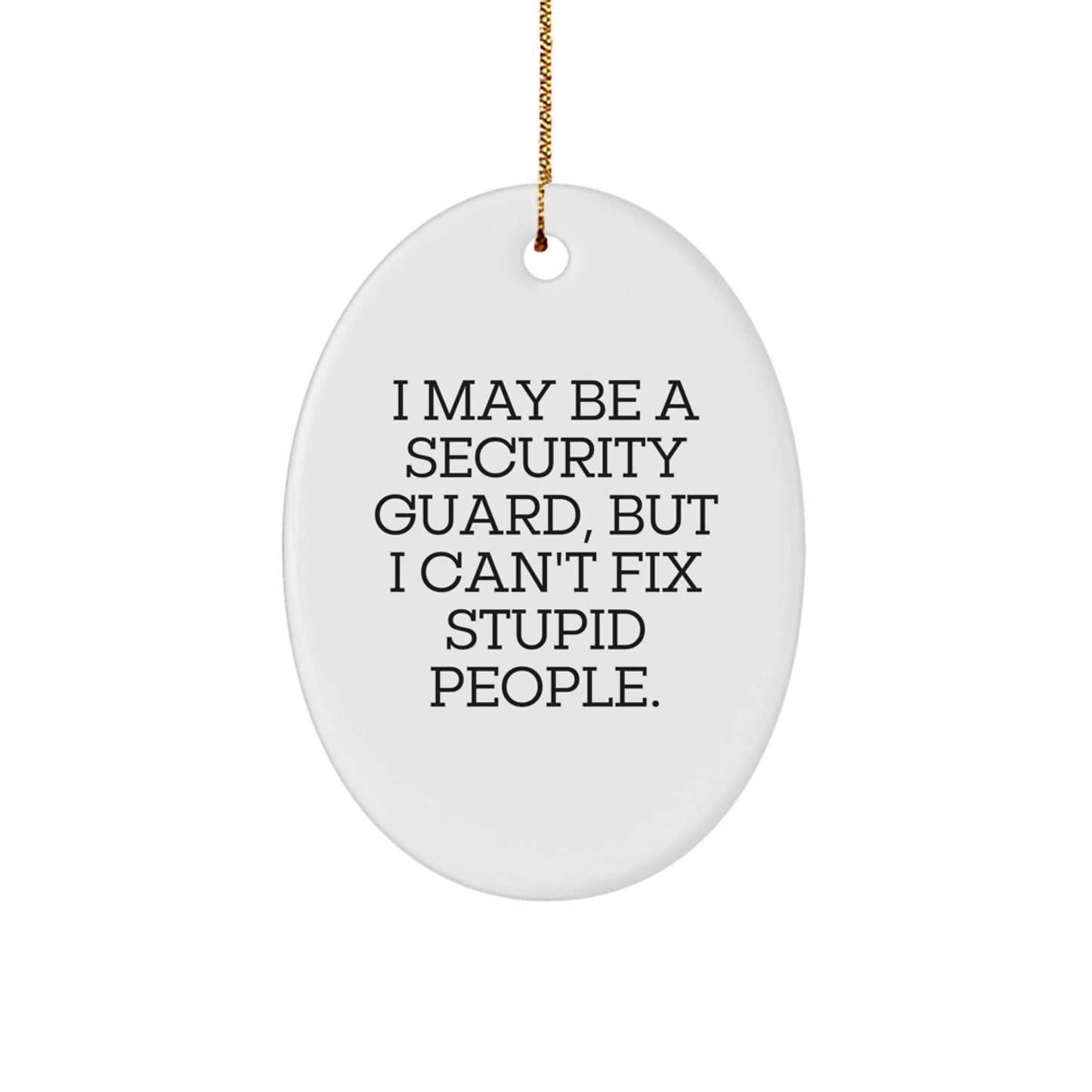 Security Guard Oval Ornament Idea for Coworkers Christmas Gift - Image 1