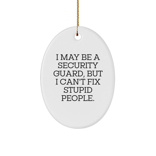 Security Guard Oval Ornament Idea for Coworkers Christmas Gift - Image 1