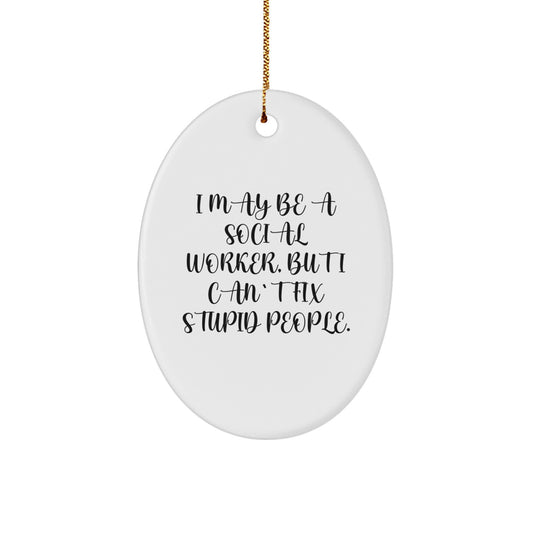 Social Worker Keepsake Christmas Ornament for Him Gift - Image 1