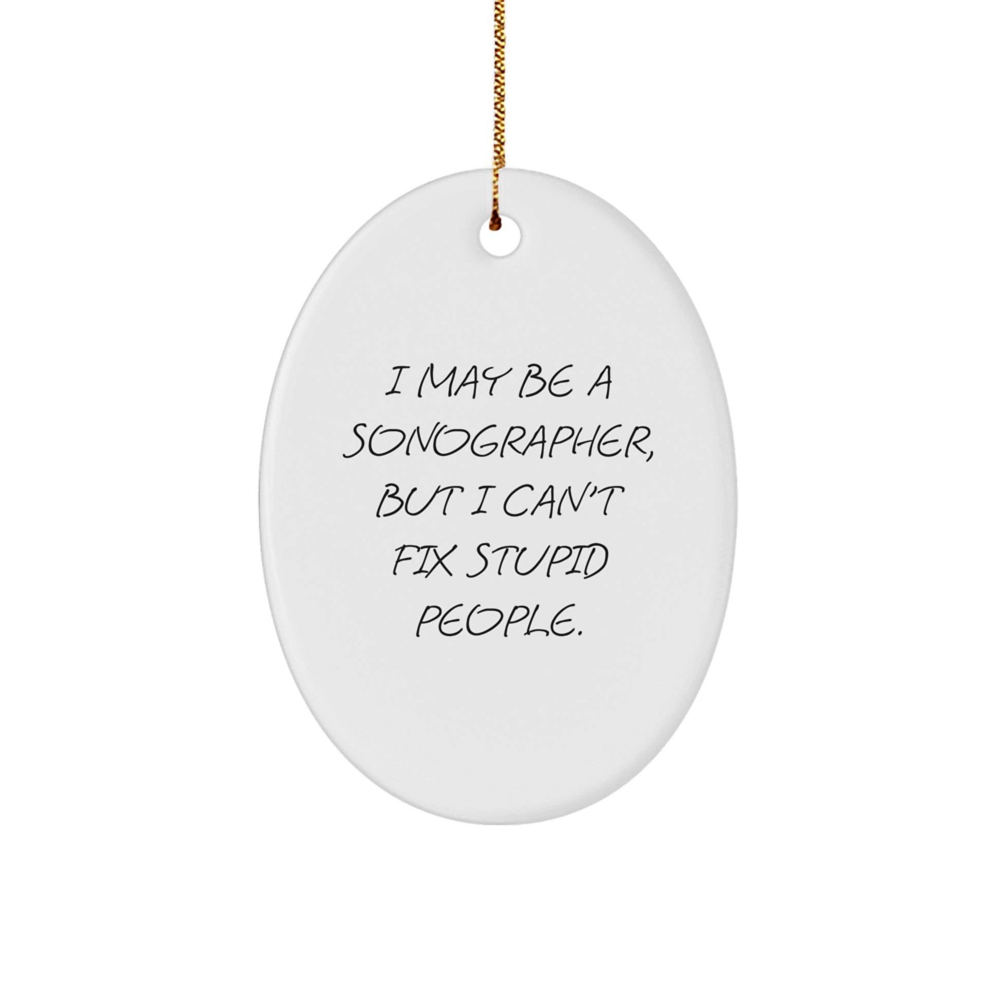 Sonographer Favorite Bright Oval Christmas Ornament for Kids Gift - Image 1