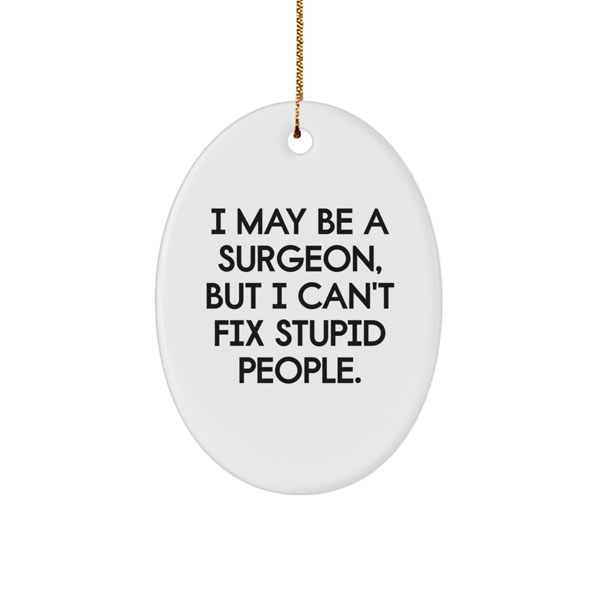 Christmas Gift for Her Surgeon Oval Ornament Present - Image 1