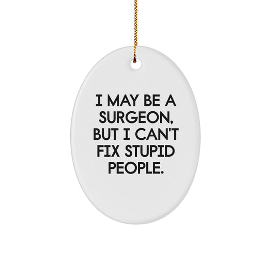 Christmas Gift for Her Surgeon Oval Ornament Present - Image 1