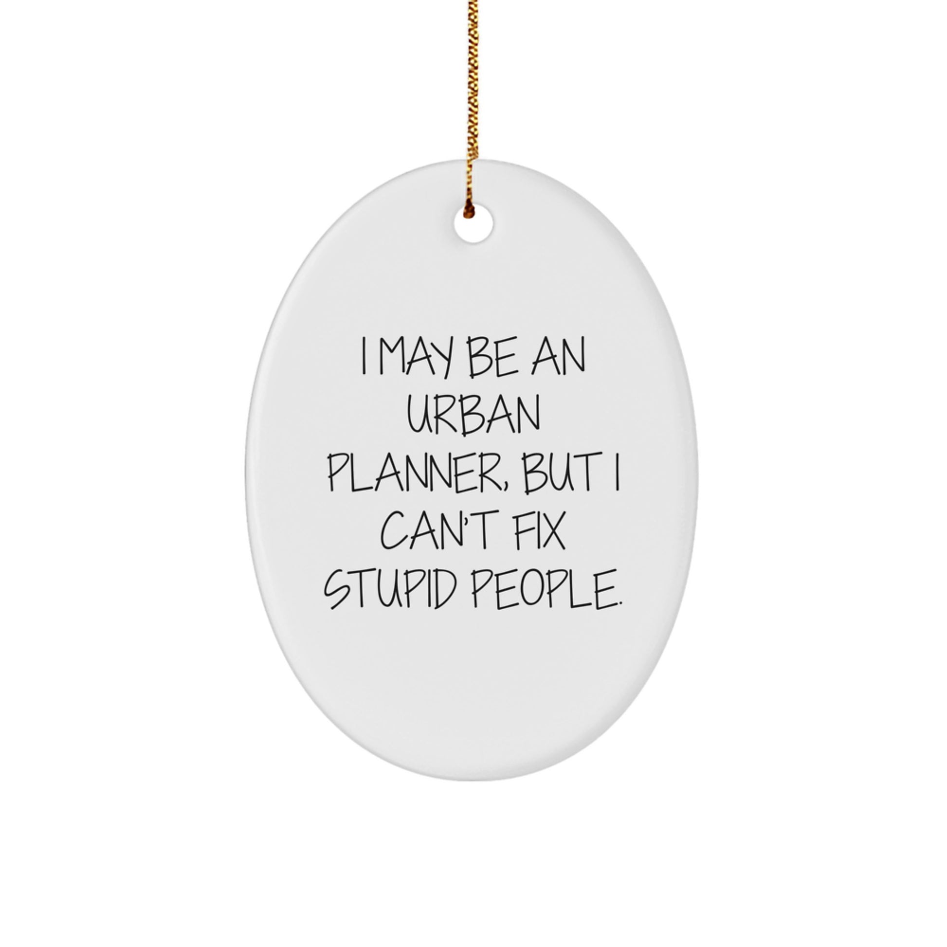 Funny Urban Planner Oval Ornament Gifts from Friends for Christmas Unique - Image 1