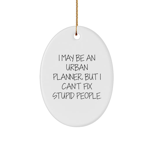 Funny Urban Planner Oval Ornament Gifts from Friends for Christmas Unique - Image 1