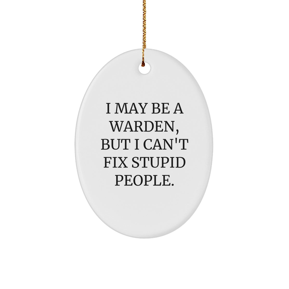 Warden Keepsake Christmas Ornament for Him Gift – Holiday Tree Decor - Image 1