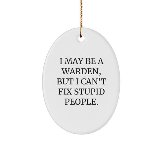Warden Keepsake Christmas Ornament for Him Gift – Holiday Tree Decor - Image 1