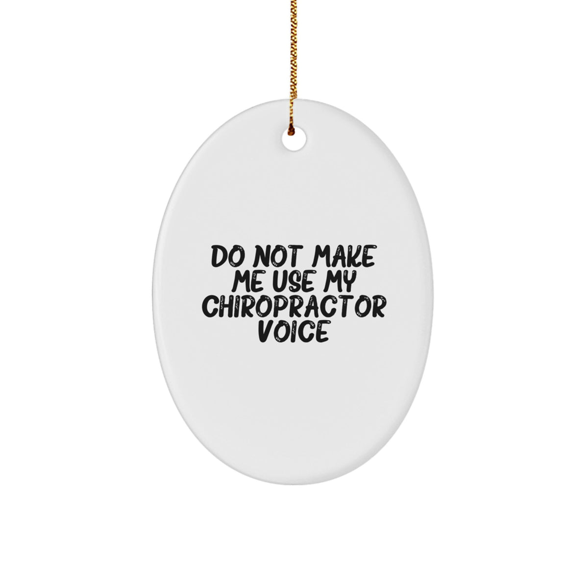 Chiropractor Oval Ornament Idea Gift for Coworkers Christmas - Image 1