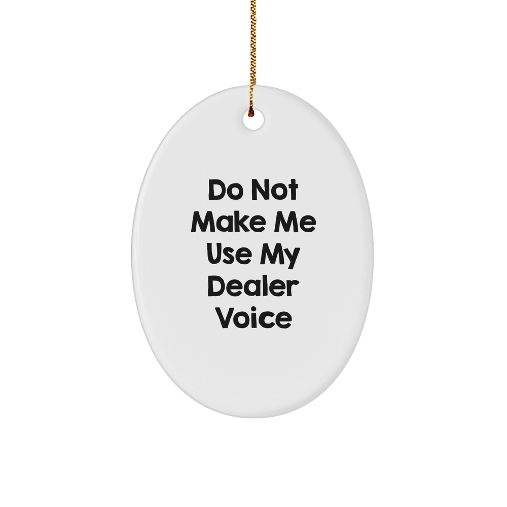 Dealer Oval Christmas Ornament Idea Gift for Coworkers - Image 1
