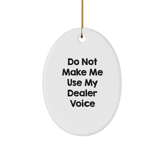 Dealer Oval Christmas Ornament Idea Gift for Coworkers - Image 1