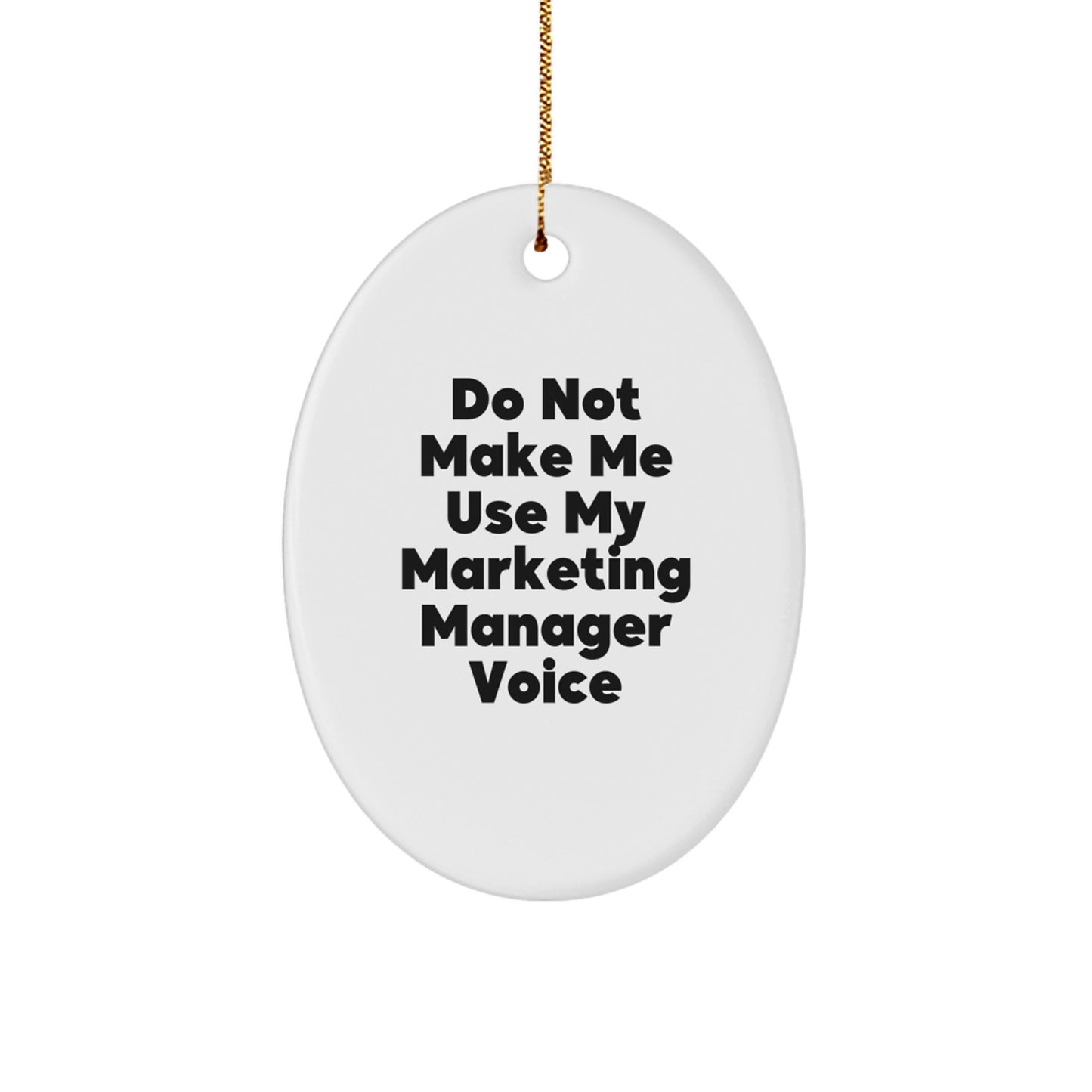 Marketing Manager Oval Ornament Idea for Coworkers Christmas Gift - Image 1