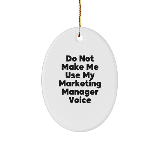 Marketing Manager Oval Ornament Idea for Coworkers Christmas Gift - Image 1