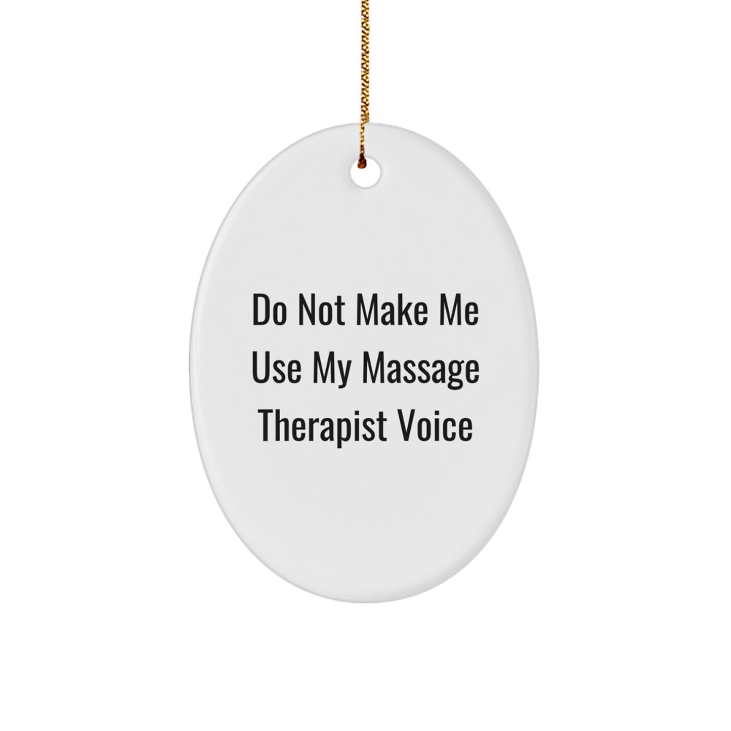 Christmas Gift for Her Massage Therapist Oval Ornament Present - Image 1