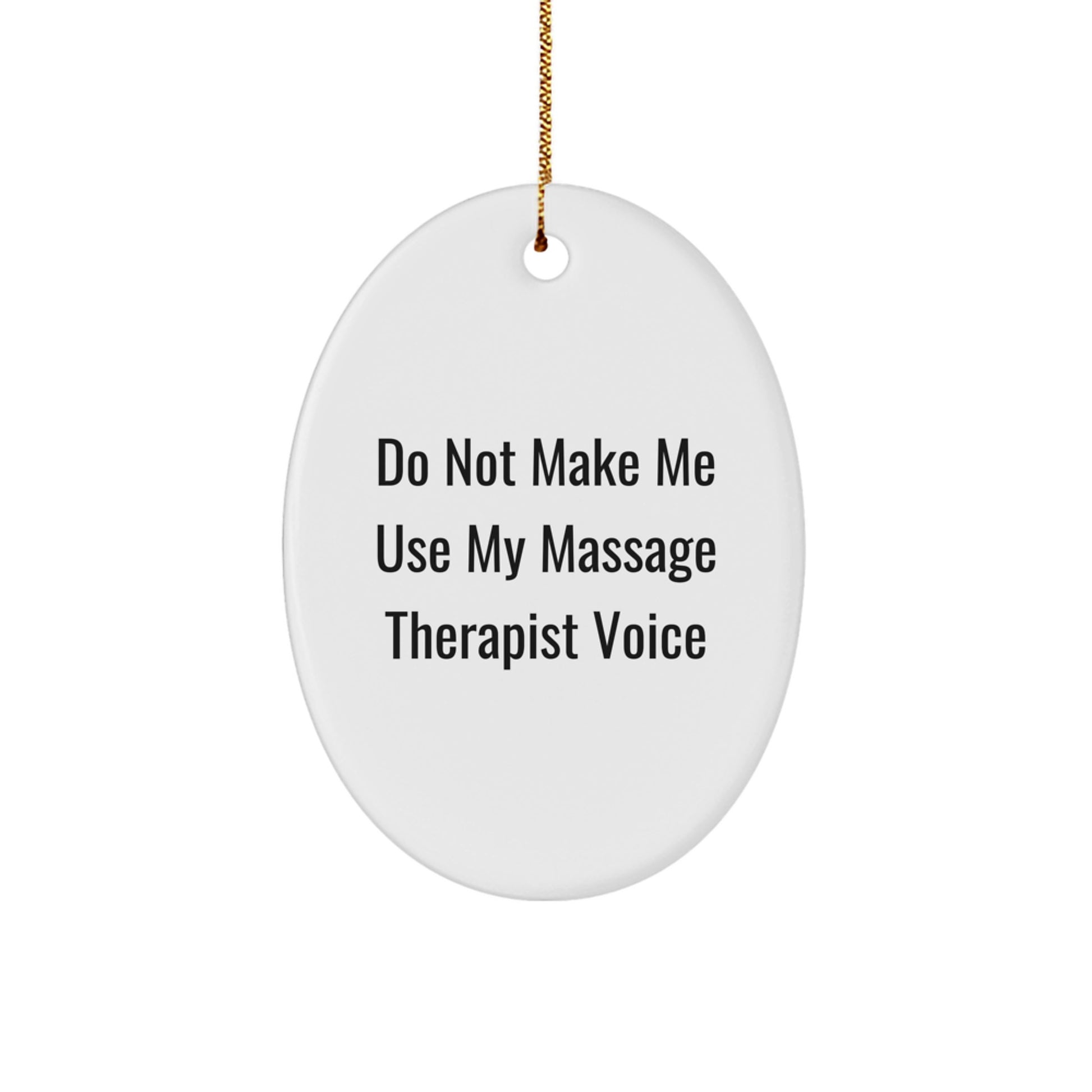 Christmas Gift for Her Massage Therapist Oval Ornament Present - Image 1