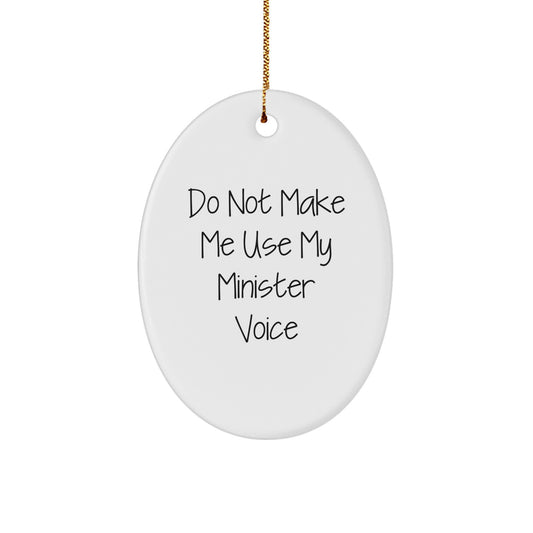 Playful Minister Christmas Ornament for Friends Gift – Novelty - Image 1