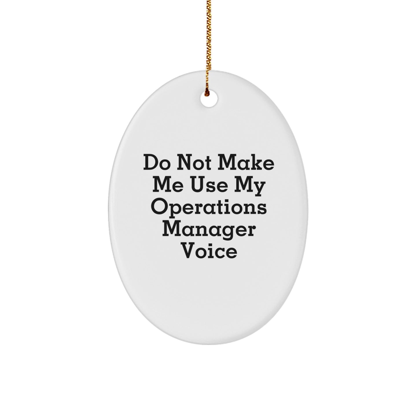 Whimsical Operations Manager Novelty Christmas Ornament for Friends Gift - Image 1