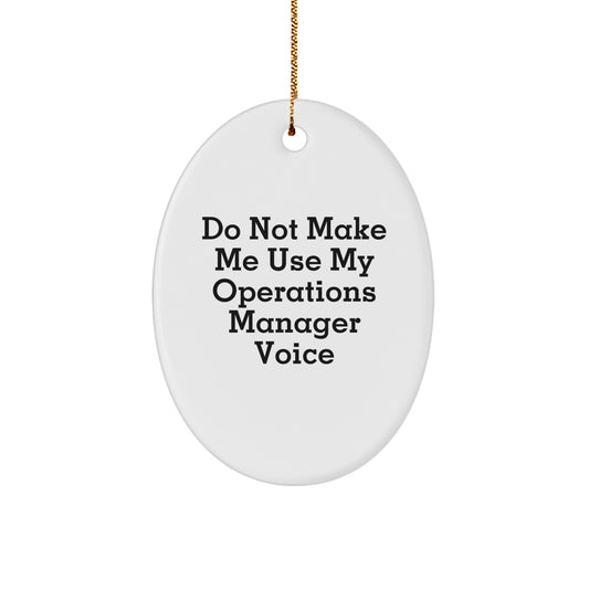 Whimsical Operations Manager Novelty Christmas Ornament for Friends Gift - Image 1