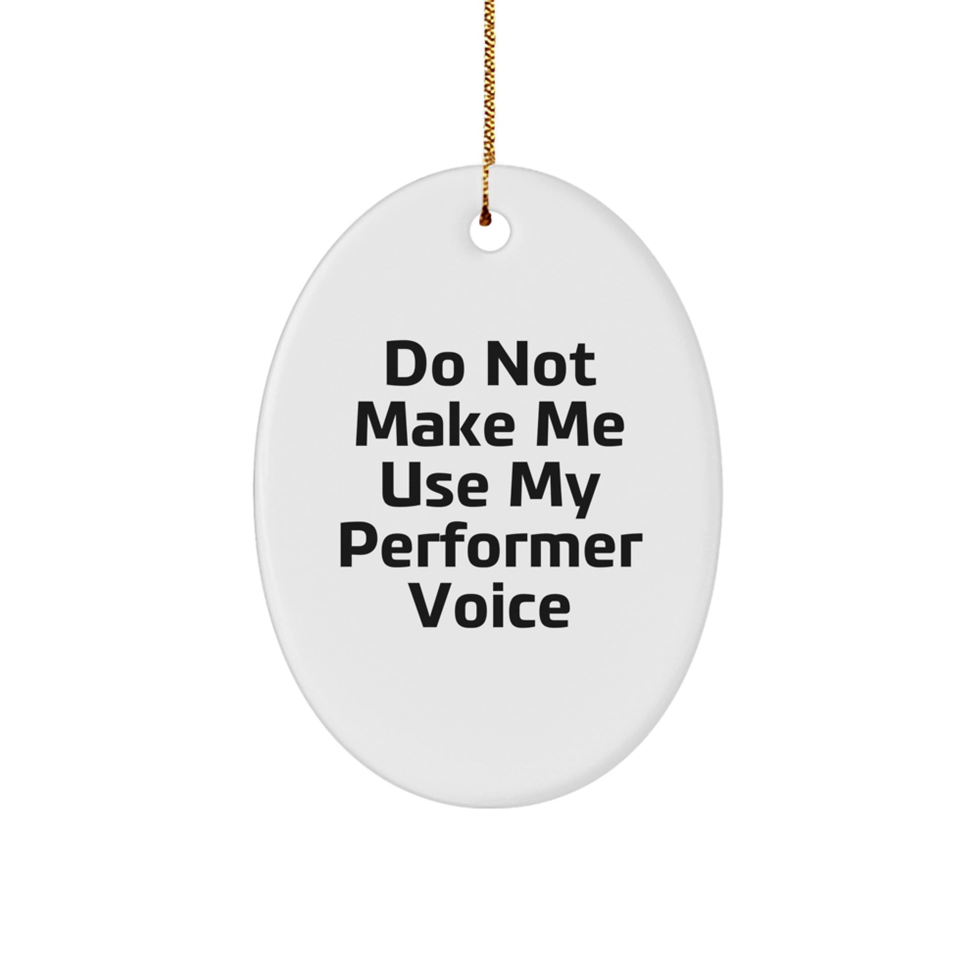 Oval Performer Christmas Ornament Gift for Coworkers Idea - Image 1