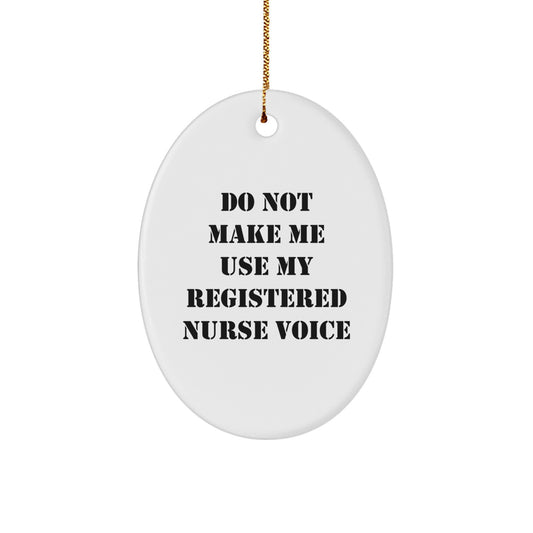 Christmas Gift for Teens Registered Nurse Oval Ornament Surprise - Image 1