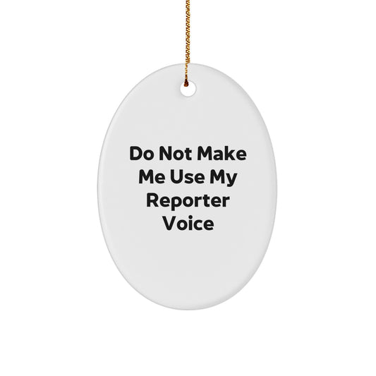 Reporter Keepsake Christmas Ornament for Him Gift – Holiday Tree Decor - Image 1