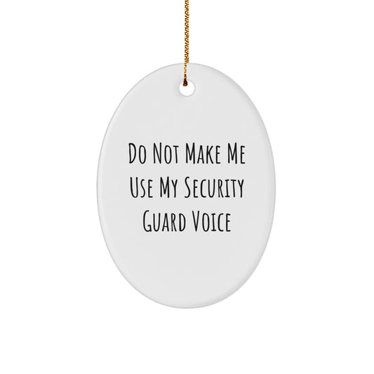 Oval Security Guard Christmas Ornament for Kids Treasure Gift - Image 1