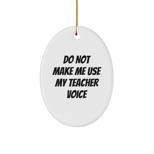 Funny Teacher Oval Ornament Gifts from Friends for Men Women Family Christmas Unique - Image 1
