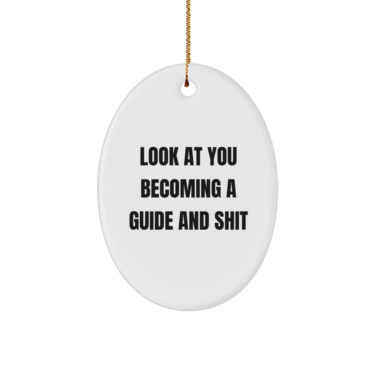 Funny Guide Oval Ornament Gifts from Family to Guide Friends - Christmas Unique Gift Ideas - Image 1