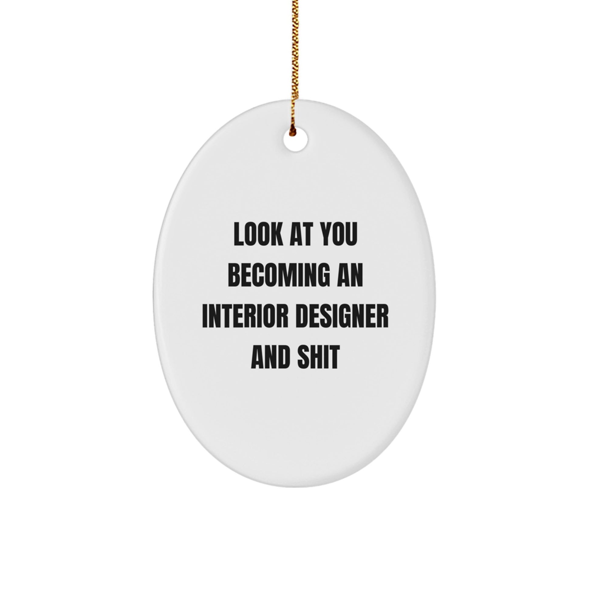 Interior Designer Keepsake Printed Christmas Ornament for Him Gift - Image 1