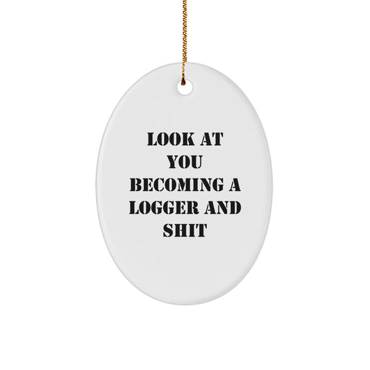Logger Holiday Tree Christmas Ornament for Him Gift Bright Vivid Memory - Image 1