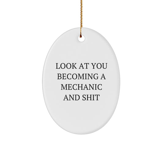 Christmas Gift for Her Mechanic Ornament Present - Image 1