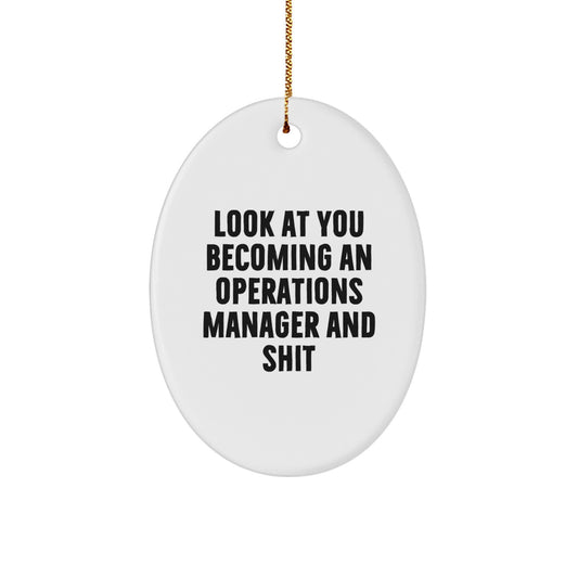 Sassy Operations Manager Christmas Ornament Gift for Friends Novelty - Image 1