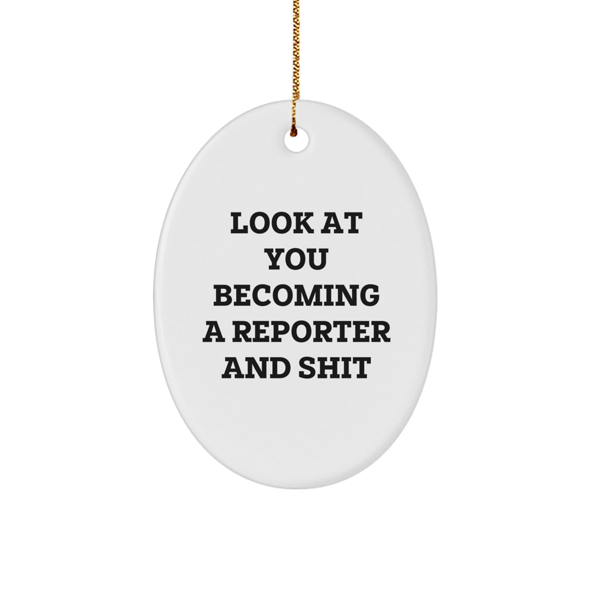 Reporter Keepsake Christmas Ornament for Him Bright Holiday Gift - Image 1