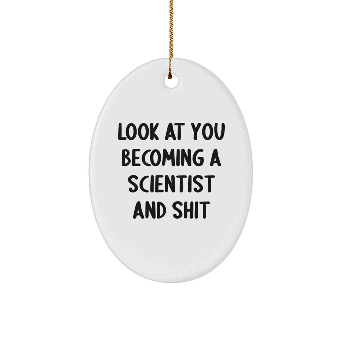 Sassy Scientist Christmas Ornament for Friends Novelty Gift Fun - Image 1