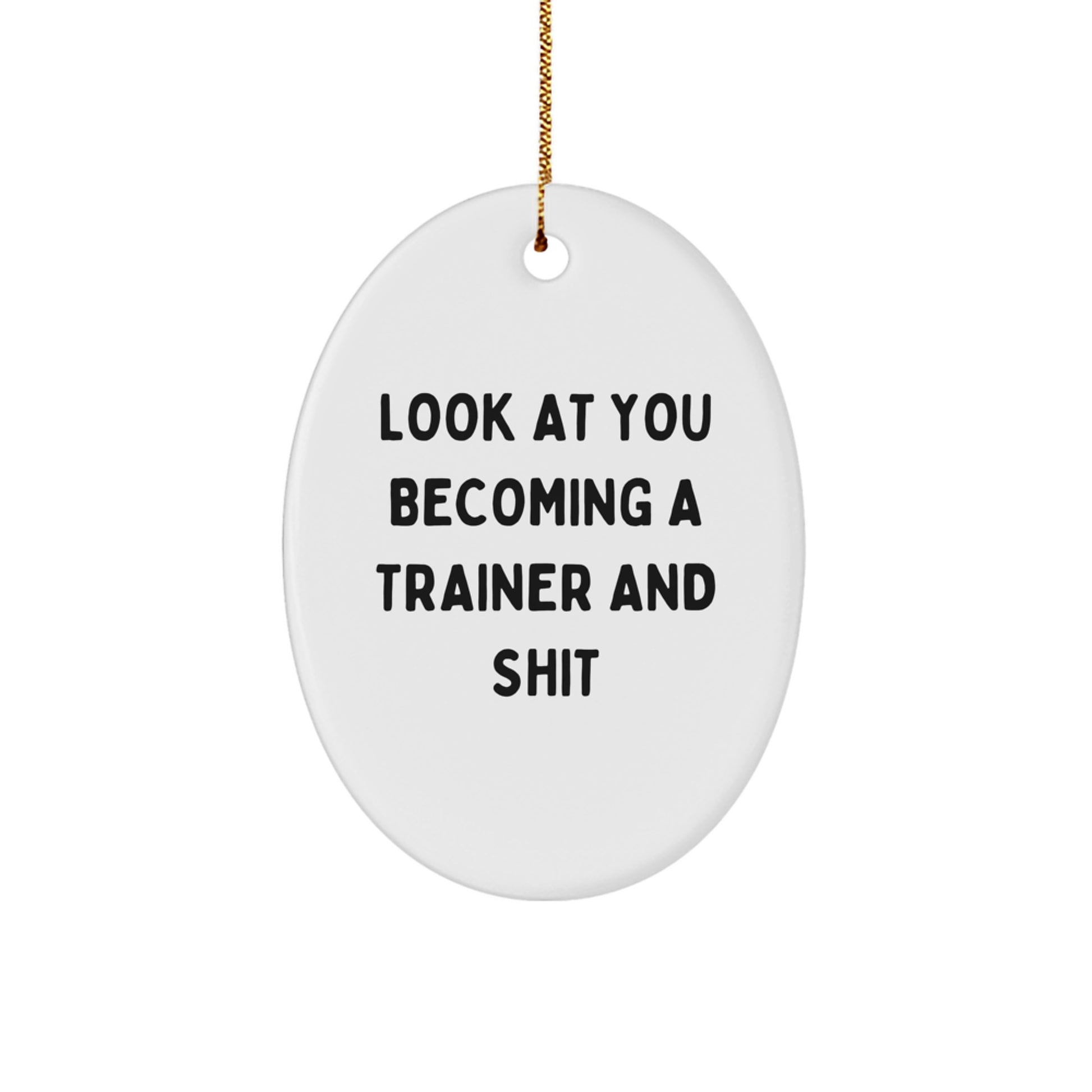 Funny Trainer Oval Ornament Gifts from Men, Friends, or Family for Christmas Unique Finds - Image 1