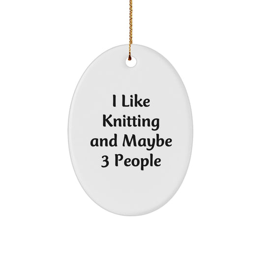 Family Treasure Christmas Ornament Gift for Knitting Lovers - Image 1