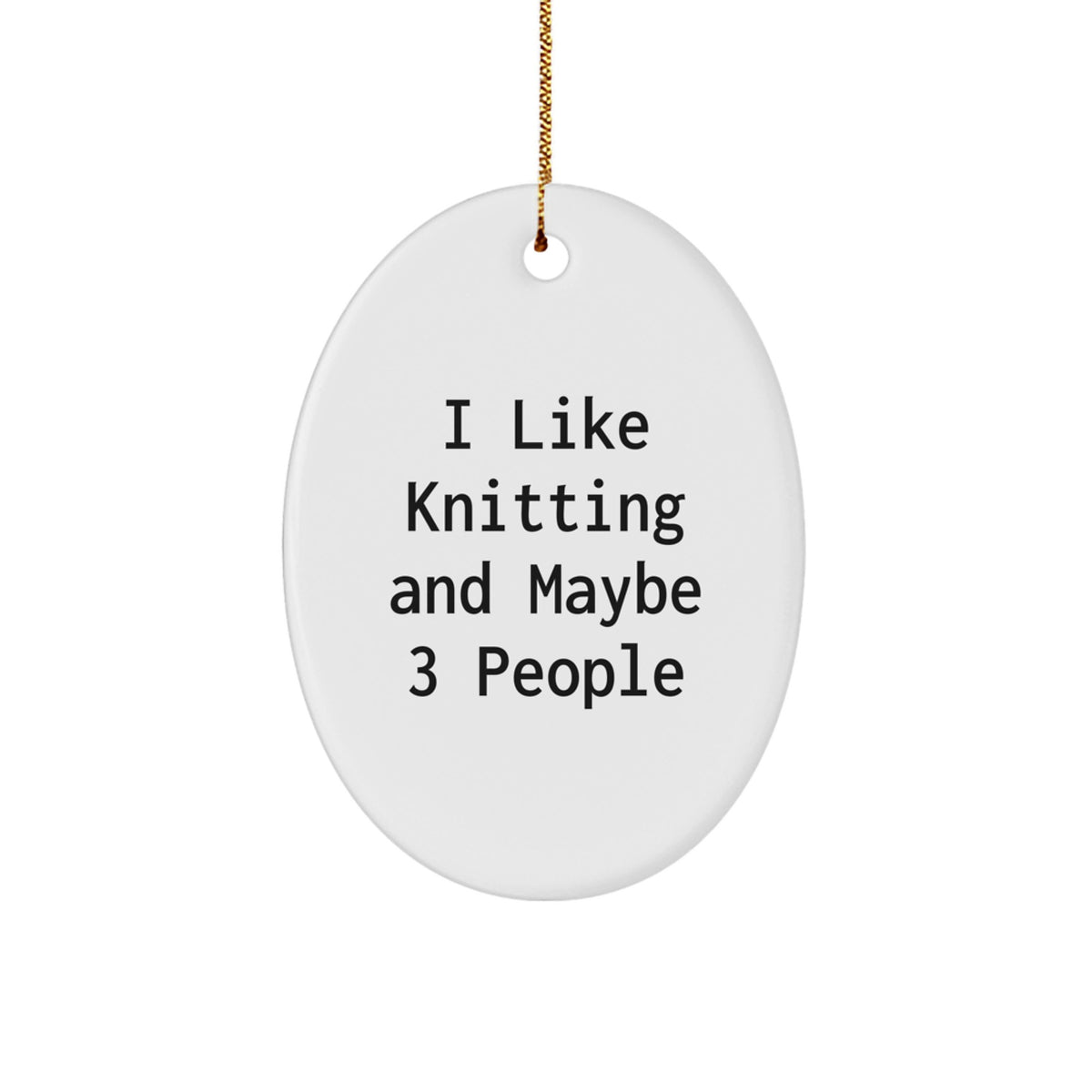 Knitting Favorite Kids Christmas Ornament Gift Keepsake Bright - Image 1